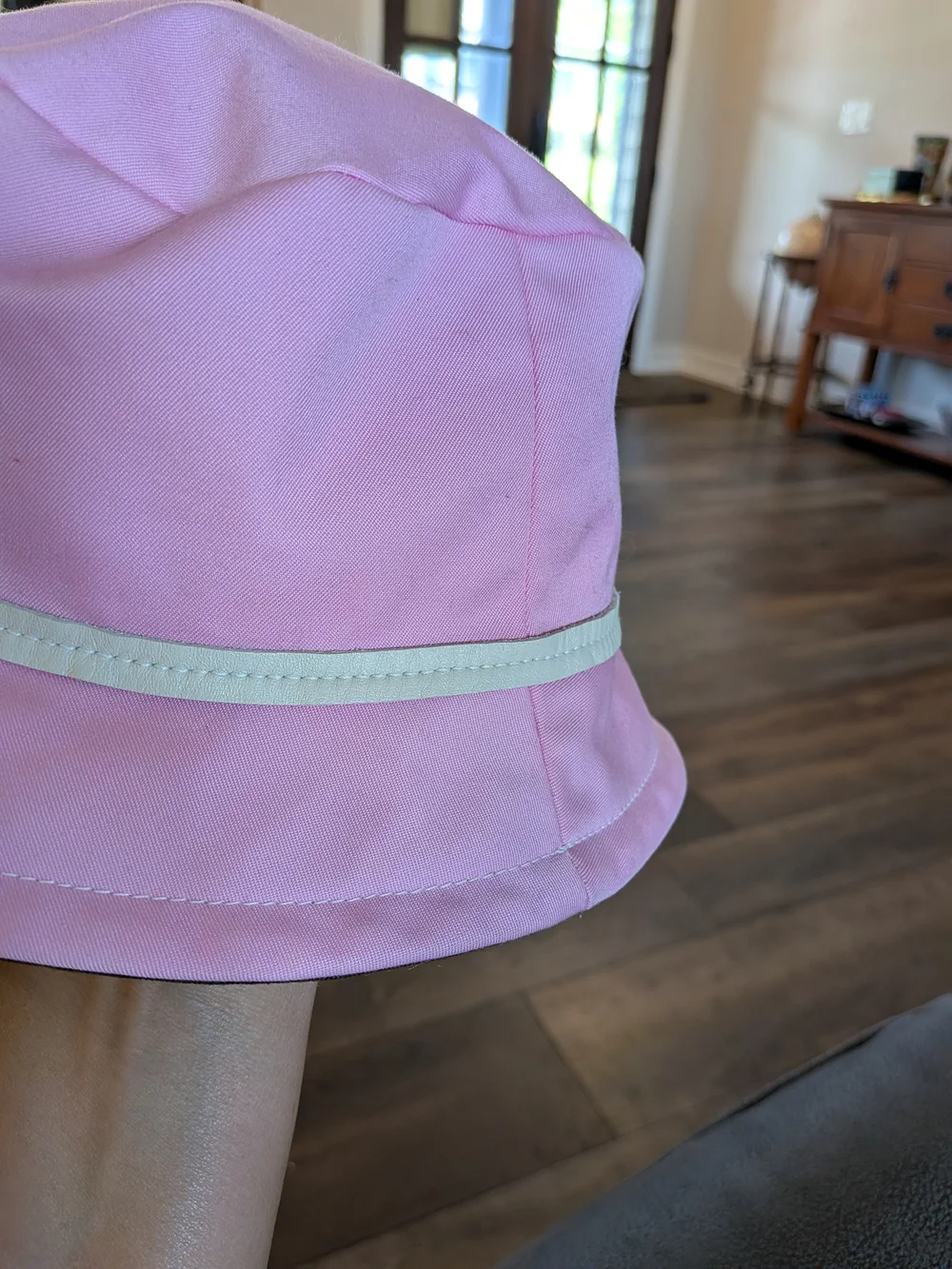 Coach Vintage Pink Bucket Hat With Leather Trim - Picture 4 of 9